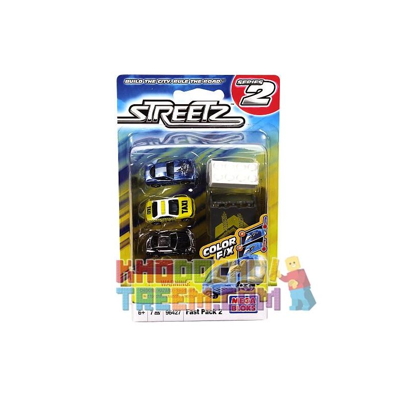 MEGA BLOKS 96427 non  GÓI NHANH 2. bộ đồ chơi xếp lắp ráp ghép mô hình Streetz FAST PACK 2 7 khối