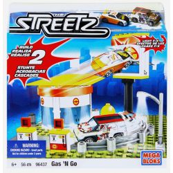 MEGA BLOKS 96437 non  KHÍ 'N ĐI bộ đồ chơi xếp lắp ráp ghép mô hình Streetz GAS 'N GO 56 khối