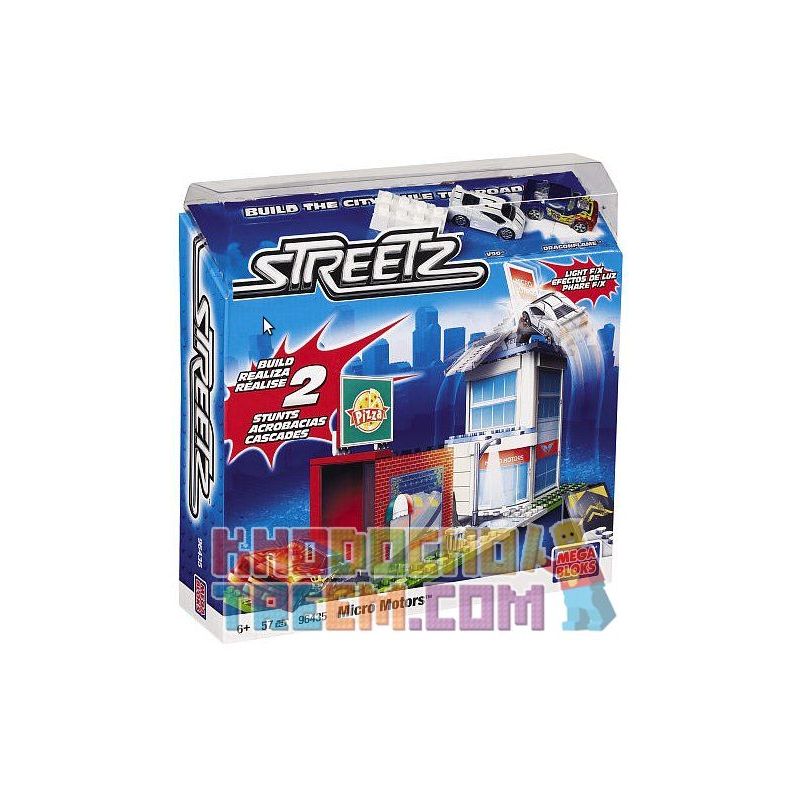 MEGA BLOKS 96435 non  ĐỘNG CƠ VI MÔ bộ đồ chơi xếp lắp ráp ghép mô hình Streetz MICRO MOTORS 57 khối