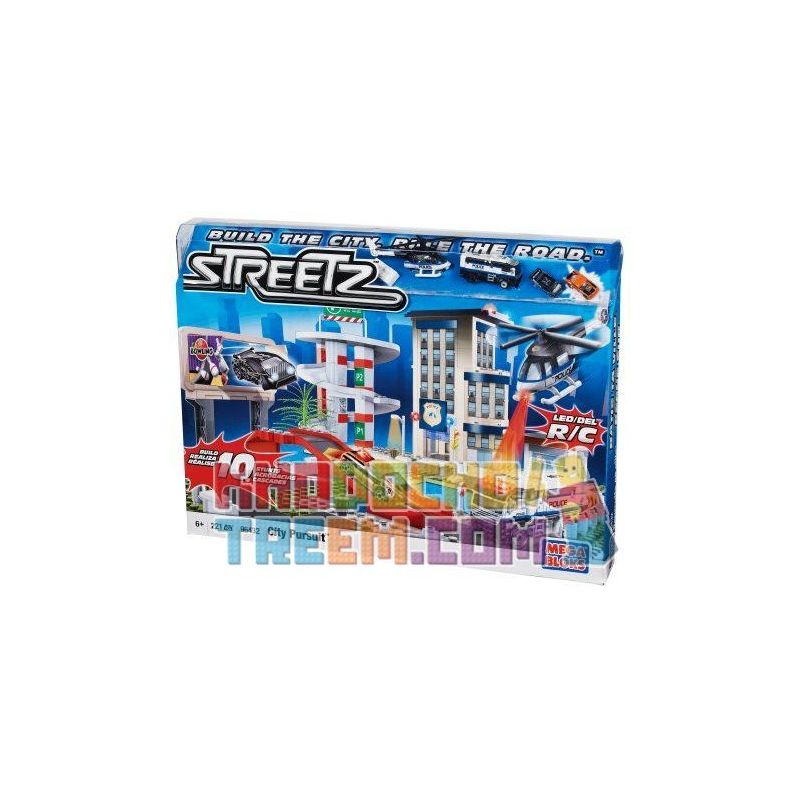 MEGA BLOKS 96432 non  THEO ĐUỔI THÀNH PHỐ. bộ đồ chơi xếp lắp ráp ghép mô hình Streetz CITY PURSUIT 221 khối