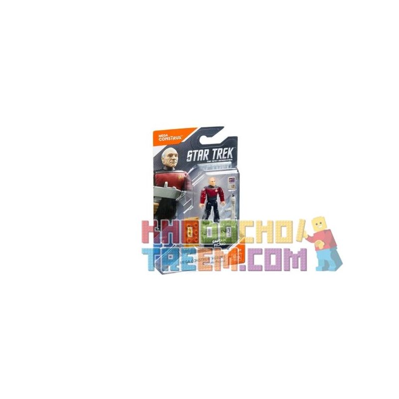 MEGA BLOKS FND65 non  ĐỘI TRƯỞNG PIKADA bộ đồ chơi xếp lắp ráp ghép mô hình CAPTAIN PICARD 18 khối