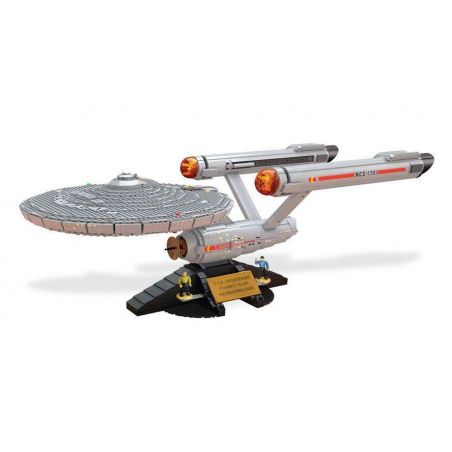 MEGA BLOKS DPH83 non  SỐ DOANH NGHIỆP CỦA HOA KỲ NCC-1701 bộ đồ chơi xếp lắp ráp ghép mô hình U.S.S. ENTERPRISE NCC-1701 3098 khối