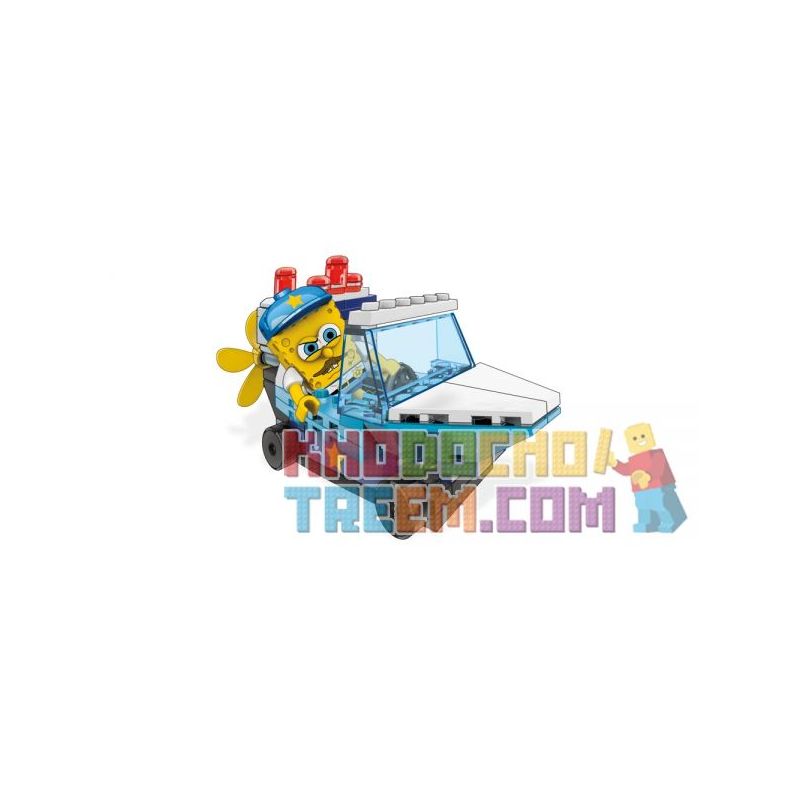 MEGA BLOKS DPH65 non  XE CẢNH SÁT bộ đồ chơi xếp lắp ráp ghép mô hình Spongebob Squarepants SPONGEBOB POLICE RACER Chú Bọt Biển Tinh Nghịch 85 khối