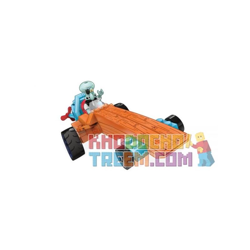 MEGA BLOKS DLB14 non  BẠCH TUỘC BROTHER SỬA ĐỔI XE bộ đồ chơi xếp lắp ráp ghép mô hình Spongebob Squarepants SQUIDWARD DRAGSTER Chú Bọt Biển Tinh Nghịch 69 khối