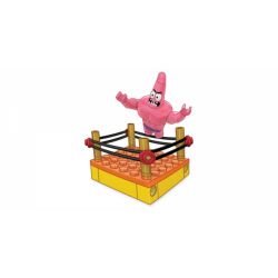 MEGA BLOKS DLB13 non  KỲ QUẶC bộ đồ chơi xếp lắp ráp ghép mô hình Spongebob Squarepants WACKY WRESTLING Chú Bọt Biển Tinh Nghịch 33 khối
