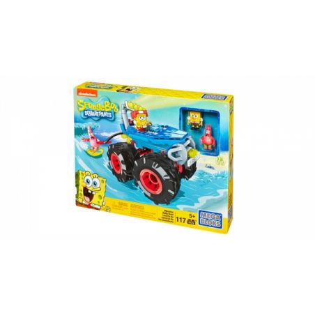 MEGA BLOKS DKT71 non  MONSTER CAR RALLY. bộ đồ chơi xếp lắp ráp ghép mô hình Spongebob Squarepants MONSTER RALLY BOAT Chú Bọt Biển Tinh Nghịch 117 khối