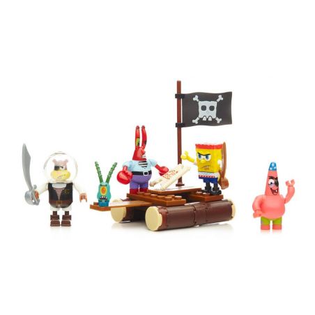 MEGA BLOKS CNH56 non  PIRATE PEOPLE. bộ đồ chơi xếp lắp ráp ghép mô hình Spongebob Squarepants PIRATE FIGURE PACK Chú Bọt Biển Tinh Nghịch 60 khối