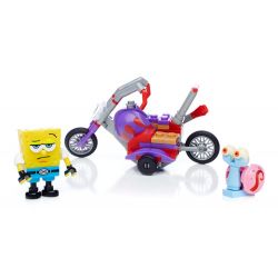 MEGA BLOKS CNF66 non  XE MÁY bộ đồ chơi xếp lắp ráp ghép mô hình Spongebob Squarepants BIKE RACER Chú Bọt Biển Tinh Nghịch 85 khối