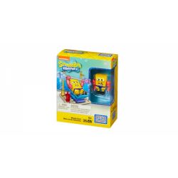 MEGA BLOKS CNF63 non  KỲ QUẶC PHÒNG TẬP THỂ DỤC bộ đồ chơi xếp lắp ráp ghép mô hình Spongebob Squarepants WACKY GYM Chú Bọt Biển Tinh Nghịch 26 khối