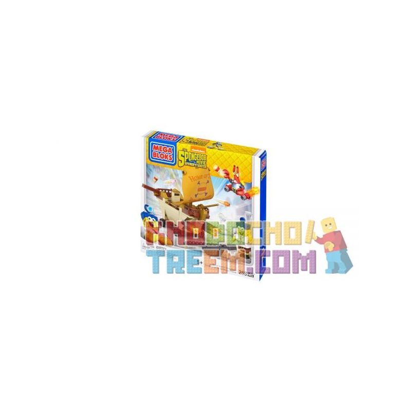 MEGA BLOKS CND25 non  HAMBURG. bộ đồ chơi xếp lắp ráp ghép mô hình Spongebob Squarepants BURGERMOBILE SHOWDOWN Chú Bọt Biển Tinh Nghịch 258 khối