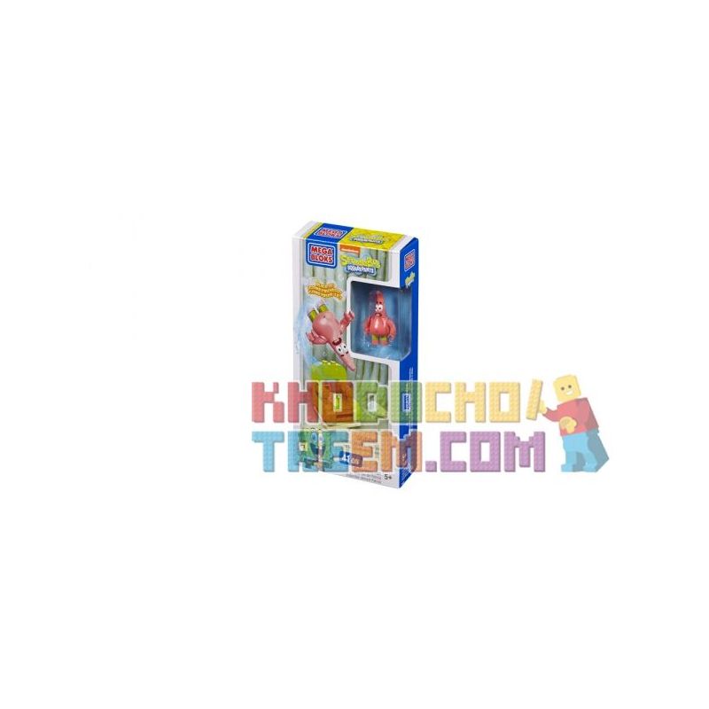MEGA BLOKS 94629 non  THÙNG BA NGÔI SAO LỚN bộ đồ chơi xếp lắp ráp ghép mô hình Spongebob Squarepants PATRICK WACKY PACK Chú Bọt Biển Tinh Nghịch 41 khối