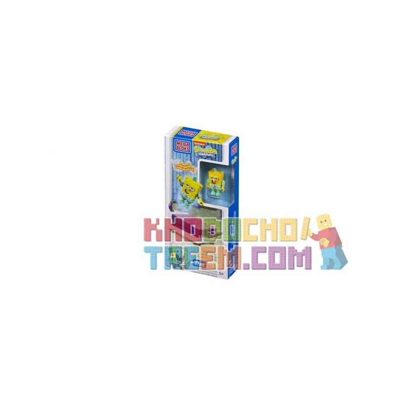MEGA BLOKS 94628 non  TÚI XỐP KỲ QUẶC bộ đồ chơi xếp lắp ráp ghép mô hình Spongebob Squarepants SPONGEBOB WACKY PACK Chú Bọt Biển Tinh Nghịch 32 khối