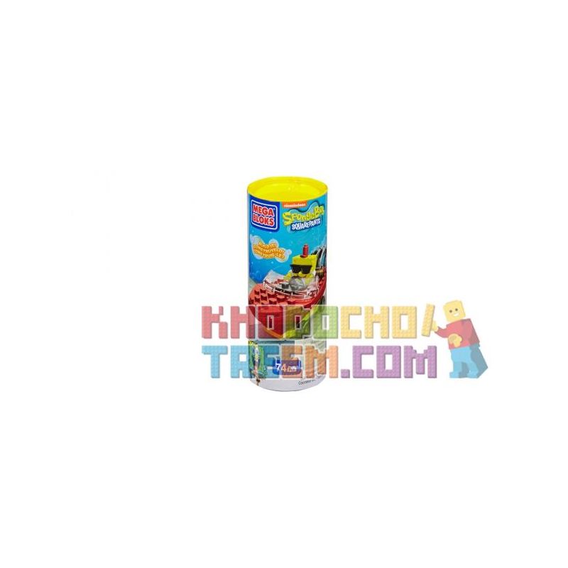 MEGA BLOKS 94616 CND21 non  SPONGE BABY RACING. bộ đồ chơi xếp lắp ráp ghép mô hình Spongebob Squarepants SPONGEBOB RACER Chú Bọt Biển Tinh Nghịch 74 khối