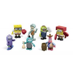 MEGA BLOKS 94600 non  HÌNH HÀNH ĐỘNG THU NHỎ DÒNG 1 bộ đồ chơi xếp lắp ráp ghép mô hình Spongebob Squarepants MICRO ACTION FIGURES SERIES 1 Chú Bọt Biển Tinh Nghịch 10 khối