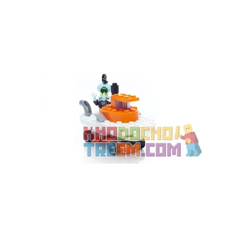 MEGA BLOKS CND20 CNP24 non  BẠCH TUỘC ANH TRAI. bộ đồ chơi xếp lắp ráp ghép mô hình Spongebob Squarepants SQUIDWARD RACER Chú Bọt Biển Tinh Nghịch 72 khối