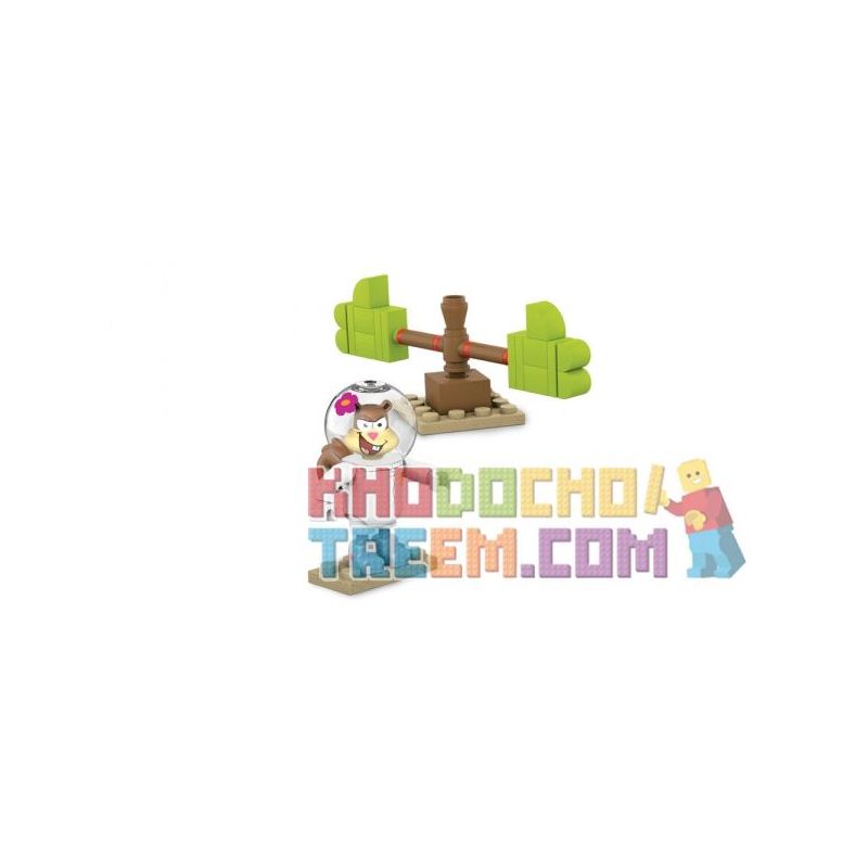 MEGA BLOKS CNP23 CND18 non  QUIRKY SANDI PACK. bộ đồ chơi xếp lắp ráp ghép mô hình Spongebob Squarepants SANDY WACKY PACK Chú Bọt Biển Tinh Nghịch 39 khối