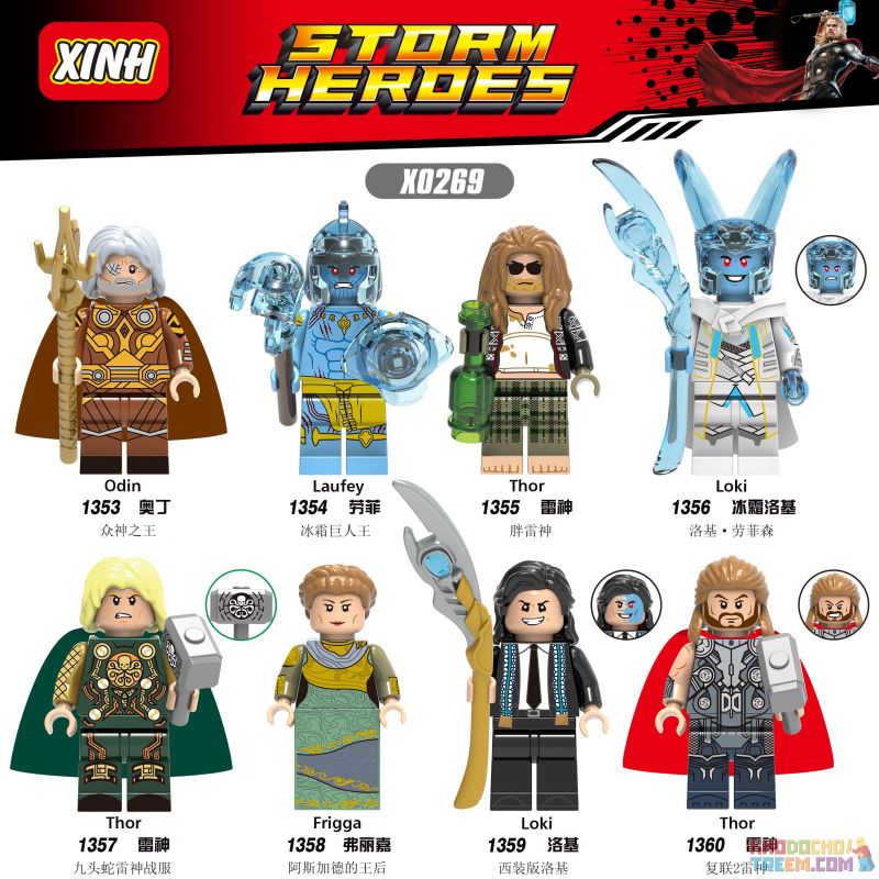 XINH X0269 0269 1353 1354 1355 1356 1357 1358 1359 1360 non  HÀNG TRĂM NGƯỜI 8 THUNDER bộ đồ chơi xếp lắp ráp ghép mô hình Marvel Super Heroes STORM HEROES Siêu Anh Hùng Marvel