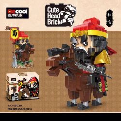 Decool 68020 Jisi 68020 non  TAM QUỐC: ZHANG FEI bộ đồ chơi xếp lắp ráp ghép mô hình Brickheadz CUTE HEAD BRICK Nhân Vật Đầu To