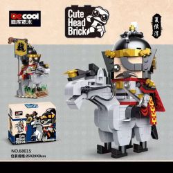 Decool 68015 Jisi 68015 non  TAM QUỐC: XIA HOUZHEN bộ đồ chơi xếp lắp ráp ghép mô hình Brickheadz CUTE HEAD BRICK Nhân Vật Đầu To 394 khối