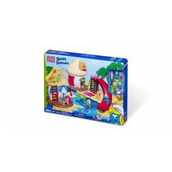 MEGA BLOKS 10755 non  BÃI BIỂN BLUE CLOW. bộ đồ chơi xếp lắp ráp ghép mô hình Movie & Game SMURFS BEACH Phim Và Trò Chơi 99 khối