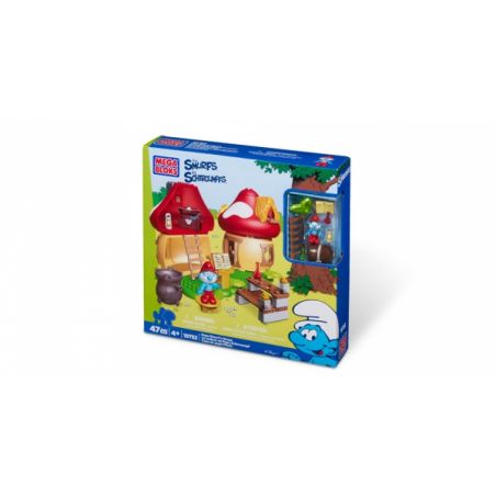 MEGA BLOKS 10752 non  NHÀ CỦA CHA XANH bộ đồ chơi xếp lắp ráp ghép mô hình Movie & Game PAPA SMURF'S HOUSE Phim Và Trò Chơi 47 khối