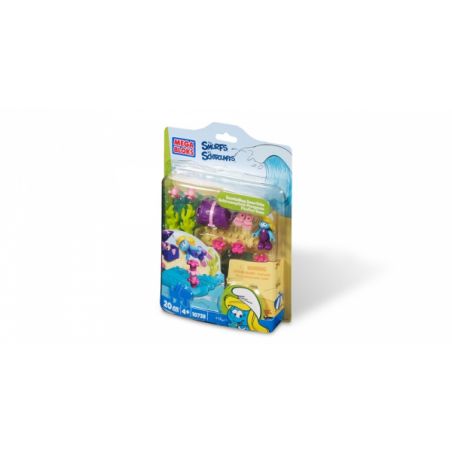 MEGA BLOKS 10738 non  LẶN EM GÁI XANH bộ đồ chơi xếp lắp ráp ghép mô hình Movie & Game SNORKELING SMURFETTE Phim Và Trò Chơi 20 khối
