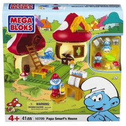 MEGA BLOKS 10709 non  BỐ XANH bộ đồ chơi xếp lắp ráp ghép mô hình Movie & Game PAPA SMURF Phim Và Trò Chơi 41 khối