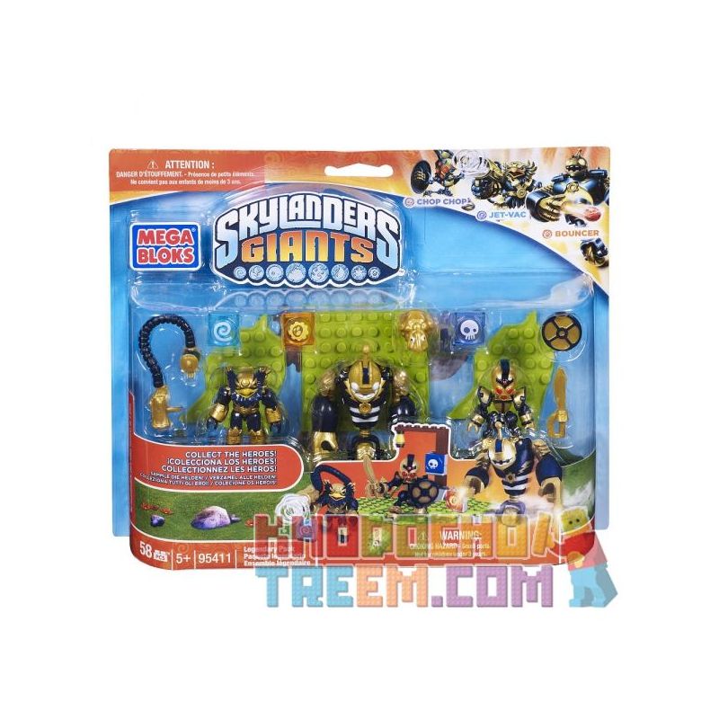 MEGA BLOKS 95411 non  GÓI HUYỀN THOẠI bộ đồ chơi xếp lắp ráp ghép mô hình Skylanders LEGENDARY PACK 58 khối
