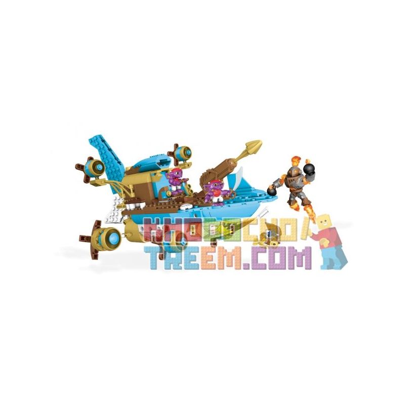 MEGA BLOKS 95301 non  TÀU MÁY BAY CỦA SHARPFIN bộ đồ chơi xếp lắp ráp ghép mô hình Skylanders SHARPFIN'S JET BOAT 300 khối