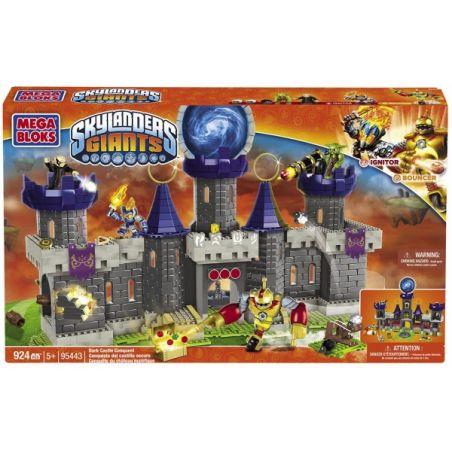 MEGA BLOKS 95443 non  CHINH PHỤC LÂU ĐÀI ĐEN TỐI bộ đồ chơi xếp lắp ráp ghép mô hình Skylanders DARK CASTLE CONQUEST 924 khối