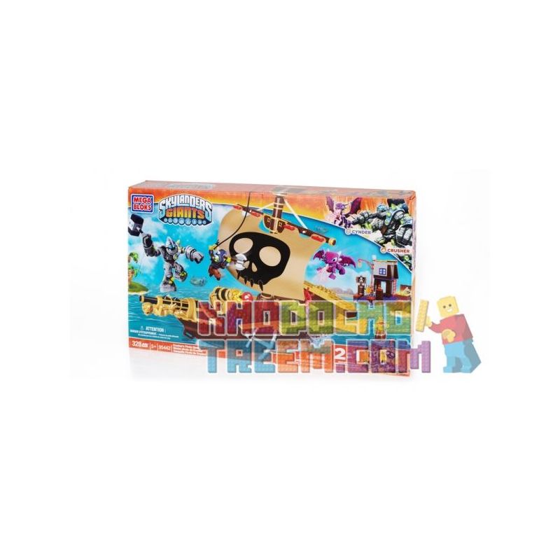 MEGA BLOKS 95442 non  MÁY NGHIỀN CƯỚP BIỂN ĐUỔI THEO bộ đồ chơi xếp lắp ráp ghép mô hình Skylanders CRUSHER'S PIRATE QUEST 328 khối