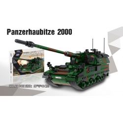 XINGBAO XB-06047 06047 XB06047 non  XE ĐẠP bộ đồ chơi xếp lắp ráp ghép mô hình Military Army PANZERHAUBITZE 2000 Quân Sự Bộ Đội 1345 khối