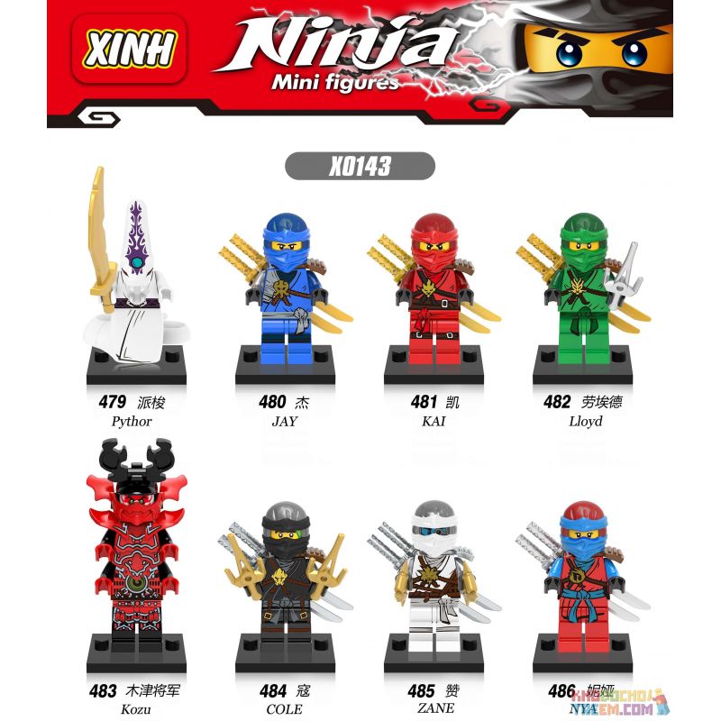 XINH X0143 0143 479 480 481 482 483 484 485 486 non  HÀNG TRĂM NGƯỜI 8 PHANTOM NINJA bộ đồ chơi xếp lắp ráp ghép mô hình The  Ninjago Movie NINJA GO Ninja Lốc Xoáy