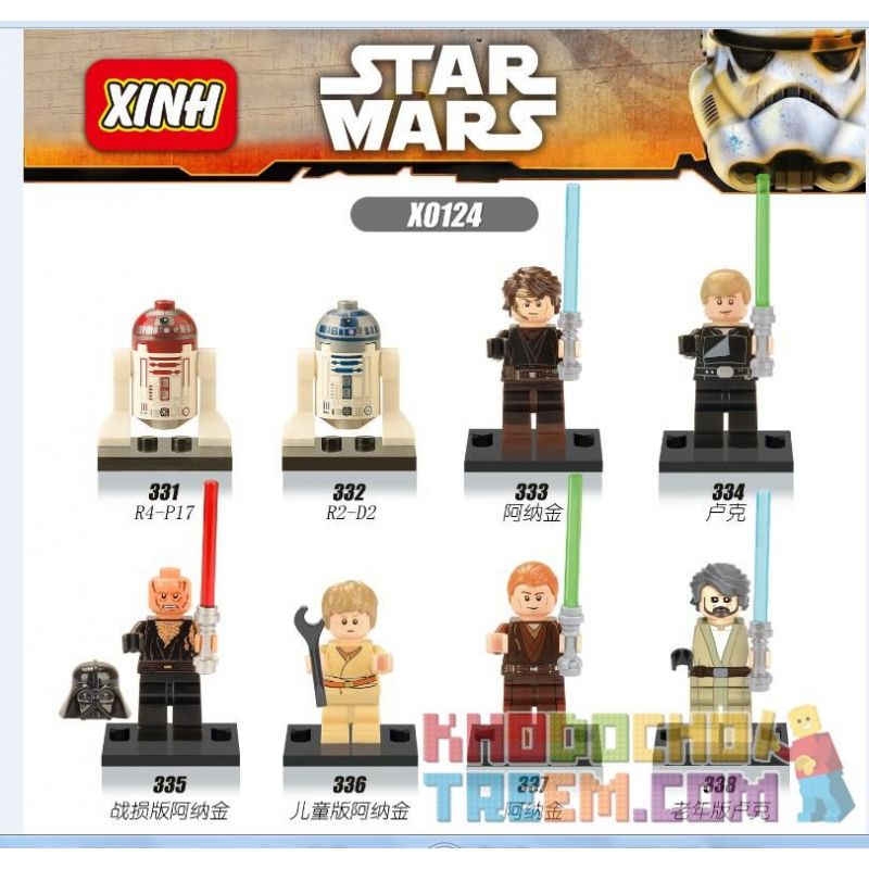 XINH X0124 0124 331 332 333 334 335 336 337 338 non  HÀNG TRĂM NGƯỜI 8 CHIẾN TRANH GIỮA CÁC VÌ SAO bộ đồ chơi xếp lắp ráp ghép mô hình Star Wars