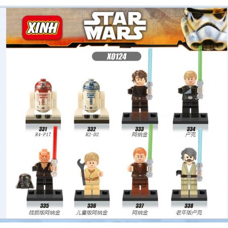 XINH X0124 0124 331 332 333 334 335 336 337 338 non  HÀNG TRĂM NGƯỜI 8 CHIẾN TRANH GIỮA CÁC VÌ SAO bộ đồ chơi xếp lắp ráp ghép mô hình Star Wars