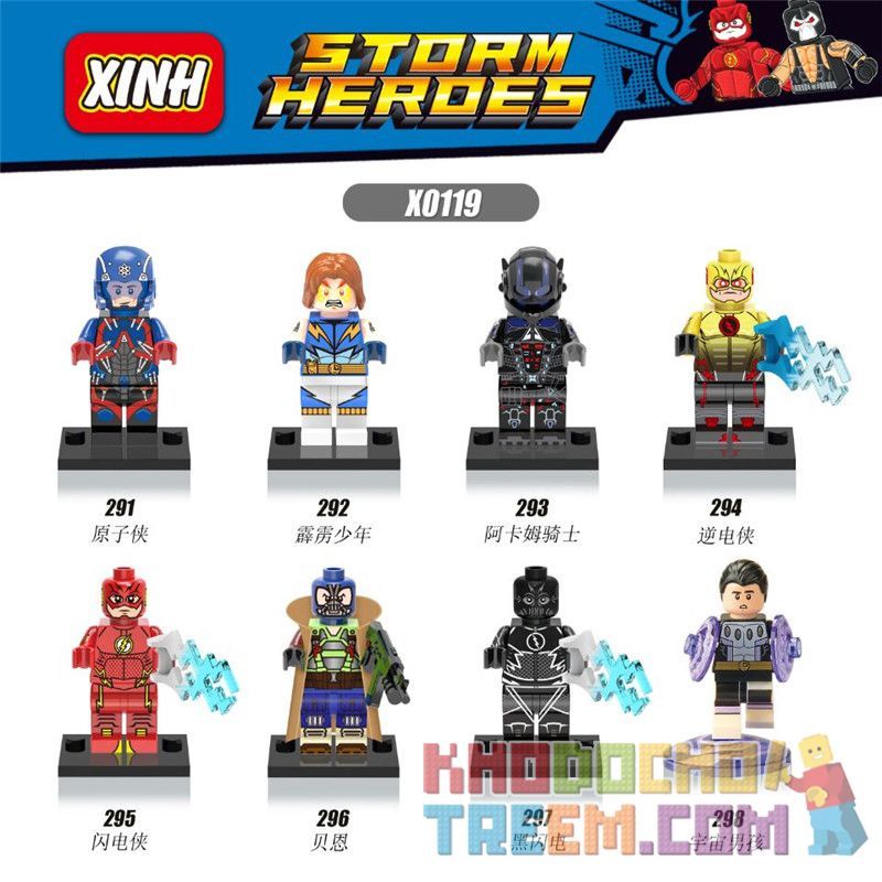XINH X0119 0119 291 292 293 294 295 296 297 298 non  HÀNG TRĂM NGƯỜI 8 SIÊU ANH HÙNG bộ đồ chơi xếp lắp ráp ghép mô hình Dc Comics Super Heroes STORM HEROES Siêu Anh Hùng Dc
