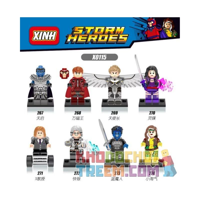 XINH X0115 0115 267 268 269 270 271 272 273 274 non  HÀNG TRĂM NGƯỜI 8 X CẢNH SÁT CHIẾN TRANH bộ đồ chơi xếp lắp ráp ghép mô hình Marvel Super Heroes STORM HEROES Siêu Anh Hùng Marvel