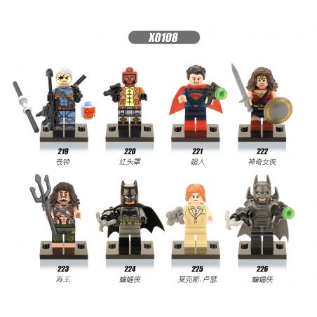 XINH 219 220 221 222 223 224 225 226 X0108 0108 non  HÀNG TRĂM NGƯỜI 8 SIÊU ANH HÙNG bộ đồ chơi xếp lắp ráp ghép mô hình Dc Comics Super Heroes STORM HEROES Siêu Anh Hùng Dc