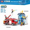 GUDI 9215 non  XE CỨU HỎA bộ đồ chơi xếp lắp ráp ghép mô hình Fire Rescure FIREMAN FIRE RESCUE 431 khối