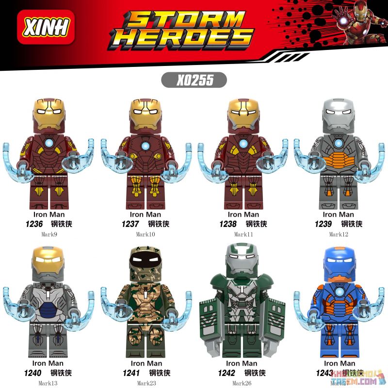 XINH X0255 0255 1236 1237 1238 1239 1240 1241 1242 1360 non  HÀNG TRĂM NGƯỜI 8 SẮT bộ đồ chơi xếp lắp ráp ghép mô hình Marvel Super Heroes STORM HEROES Siêu Anh Hùng Marvel