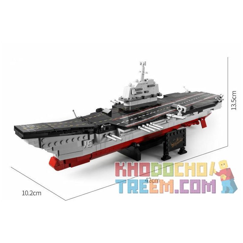 SHENG YUAN SY 1567 non  TÀU LIÊU NINH 1 THAY ĐỔI 8 bộ đồ chơi xếp lắp ráp ghép mô hình Military Army PLA. NAVY LIAONING Quân Sự Bộ Đội 1120 khối