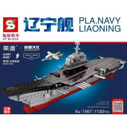 SHENG YUAN SY 1567 non  TÀU LIÊU NINH 1 THAY ĐỔI 8 bộ đồ chơi xếp lắp ráp ghép mô hình Military Army PLA. NAVY LIAONING Quân Sự Bộ Đội 1120 khối