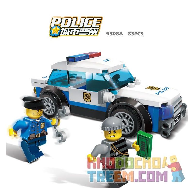 GUDI 9308A non  CẢNH SÁT XE THỂ THAO bộ đồ chơi xếp lắp ráp ghép mô hình City POLICE SPORT CAR Thành Phố 83 khối