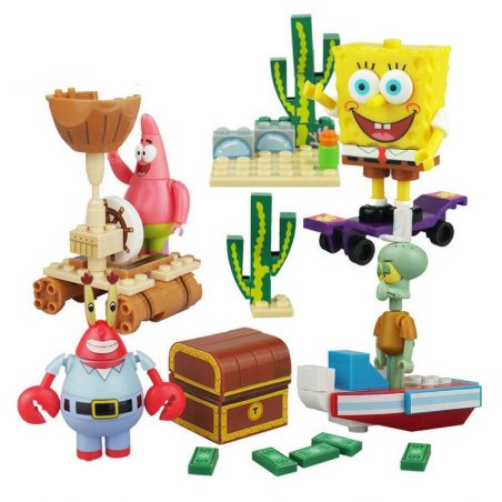 CHAOSHENG SP-B001 B001 SPB001 SP-B002 B002 SPB002 SP-B003 B003 SPB003 SP-B004 B004 SPB004 non  SPONGE ĐỒ CHƠI TRẺ EM. bộ đồ chơi xếp lắp ráp ghép mô hình Movie & Game SPONGE BOB SQUARE PANTS Phim Và Trò Chơi