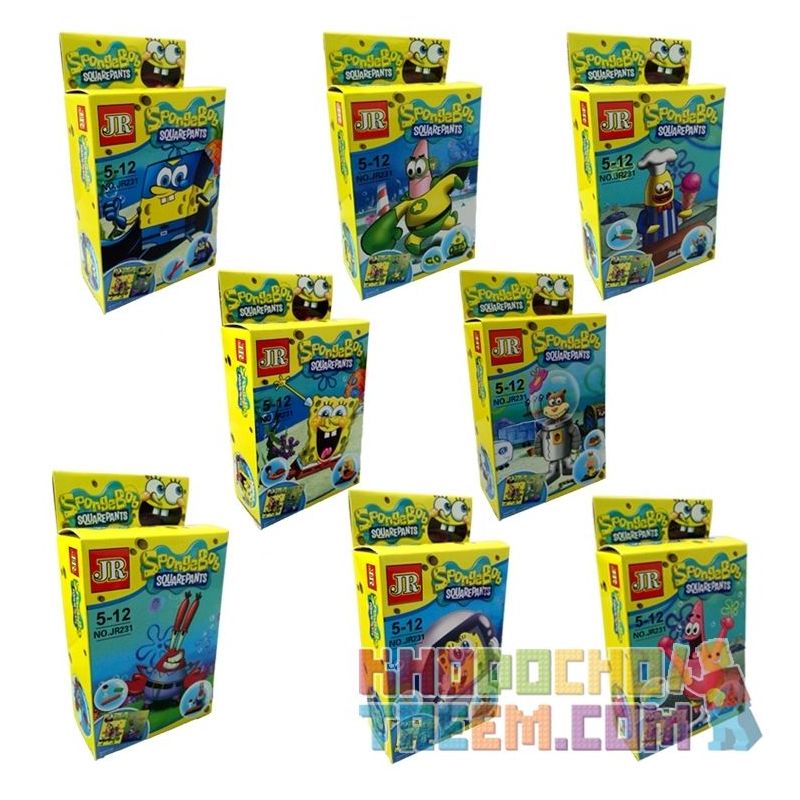 RZL 0004 R011 R012 R013 R014 R015 R016 R017 R018 non  SPONGE BABY. bộ đồ chơi xếp lắp ráp ghép mô hình Spongebob Squarepants RAINBOW FRIEND Chú Bọt Biển Tinh Nghịch