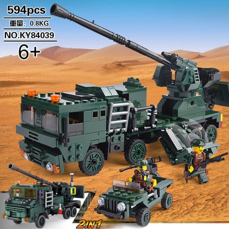 Kazi KY84039 84039 non  XE CÓ ĐƯỜNG KÍNH 155 MM 52 LẦN LỰU ĐẠN "CAESAR" THEO PHONG CÁCH BÁNH 榴弹 bộ đồ chơi xếp lắp ráp ghép mô hình Field Army FIELD ARMY MISSILE LAUNCH VEHICLE Chiến Trường 594 khối