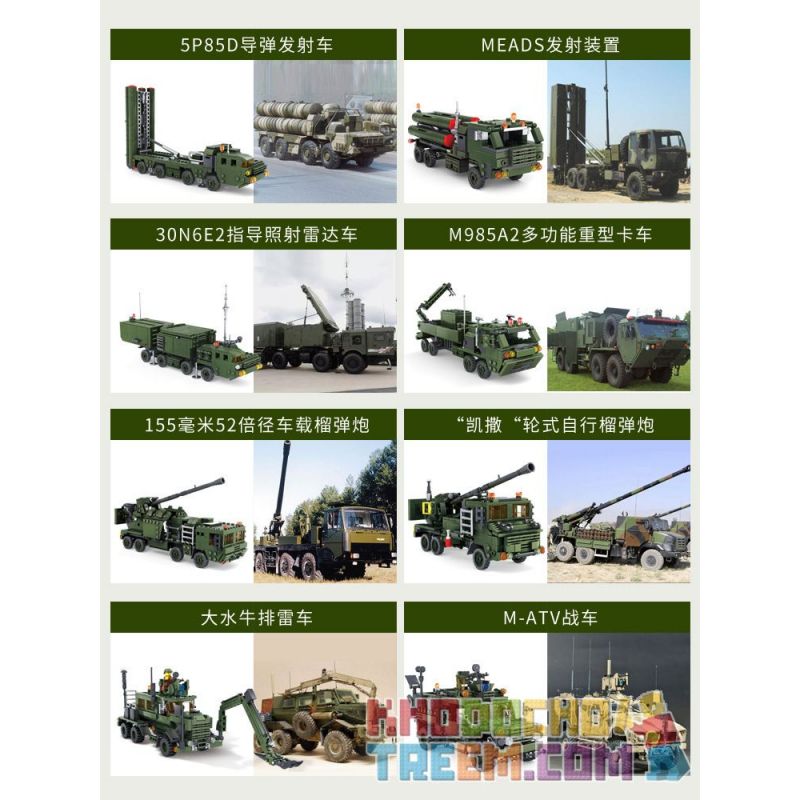 Kazi KY84038 84038 non  30N6E2 HƯỚNG DẪN VIÊN CHIẾU SÁNG XE RADAR TẢI HẠNG NẶNG ĐA CHỨC NĂNG M985A2 bộ đồ chơi xếp lắp ráp ghép mô hình Field Army FIELD ARMY MISSILE LAUNCH VEHICLE Chiến Trường 534 khối