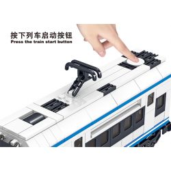 ZHEGAO QL0310 0310 non  TÀU CAO TỐC HÀI HÒA bộ đồ chơi xếp lắp ráp ghép mô hình Trains RAIL TRANSIT Tàu Hỏa 941 khối
