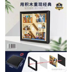 ZHEGAO QL1911 1911 non  VIỆN NGHIÊN CỨU KHOA HỌC bộ đồ chơi xếp lắp ráp ghép mô hình PICTURE INSIDE FRAME 562 khối