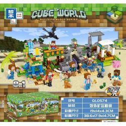 ZHEGAO QL0574 0574 non  KHẢO SÁT THUÊ BAO. bộ đồ chơi xếp lắp ráp ghép mô hình Minecraft CUBE WORLD Game Xây Dựng